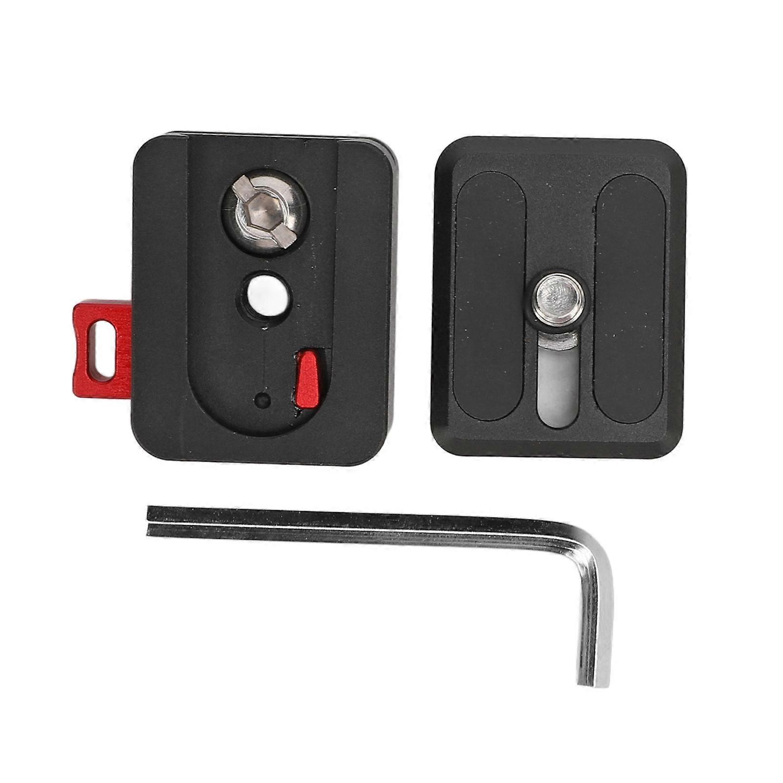 Quick Release Plate Clamp Aluminum Alloy Camera Mount Adapter Plate with 1/4 Inch Screw Slot for Tripod Monopod Stabilizer