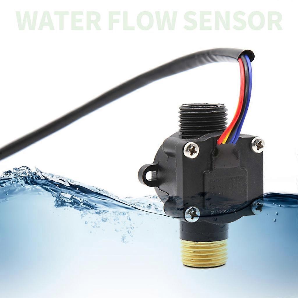 G1/2 Water Brass Hall Effect Flow Sensor Meter Flowmeter 1-30L/min