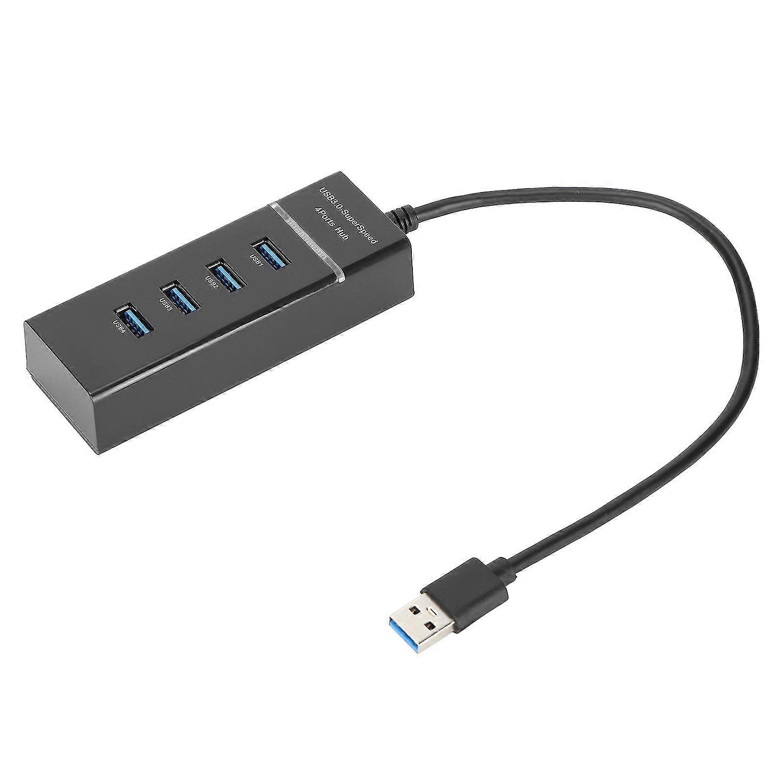 4 Ports USB 3.0 HUB, High Speed Slim Lightweight USB Splitter for Windows / OS X / Linux