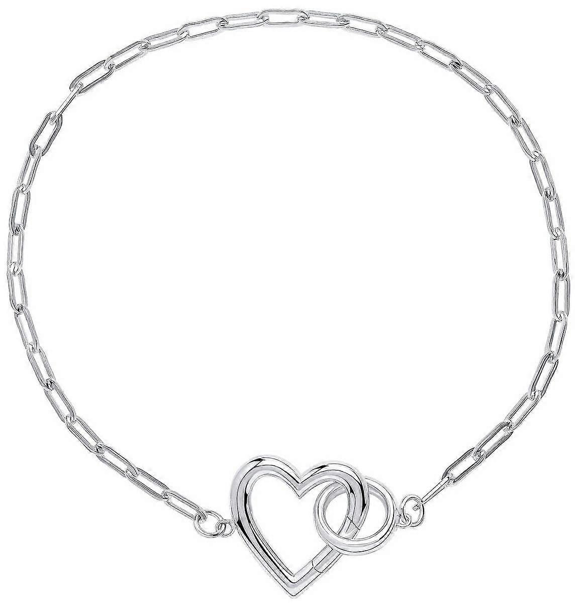 Beginnings Heart Connection Chain Bracelet - Silver
