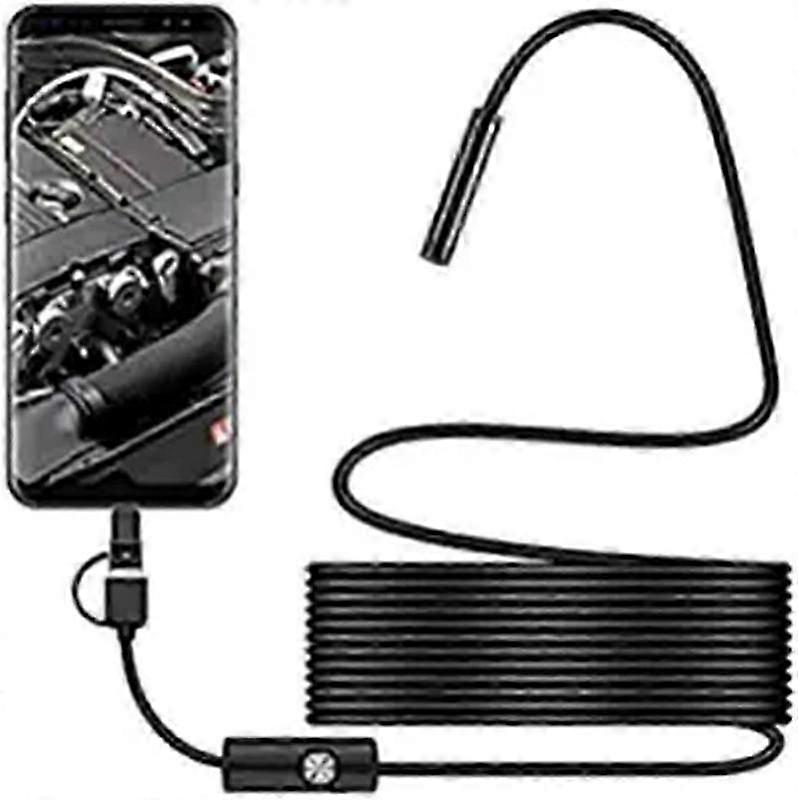 USB Snake Inspection Camera, Waterproof USB C Borescope for Android