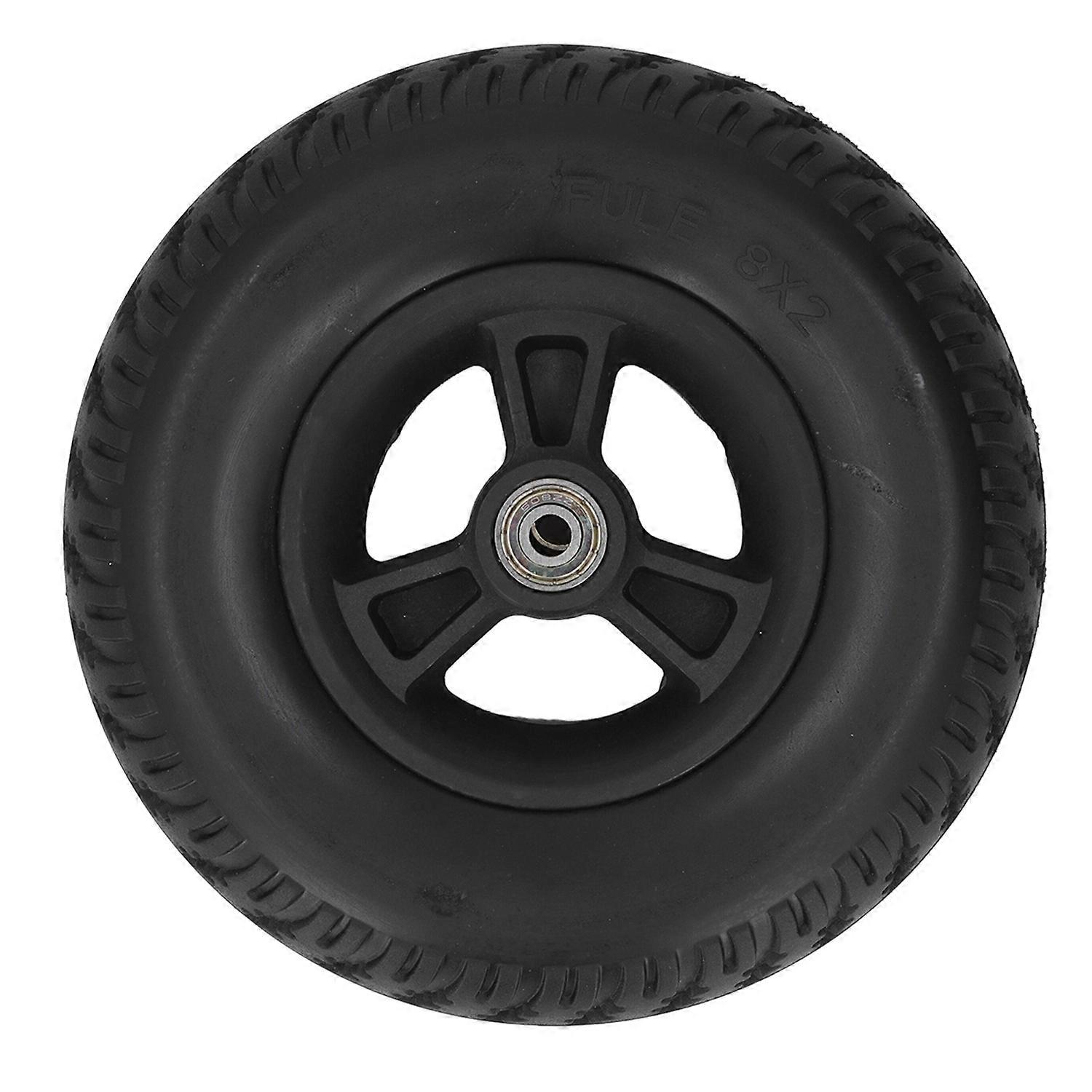 8in Wheelchair Tire PU Anti Skid Explosion Proof Strong Bearing Capacity Wheel Replacement