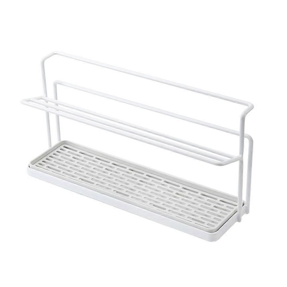 Bottle Drying Rack Cup Storage Rack with Drainage Tray Kitchen Mug Organizing Rack White