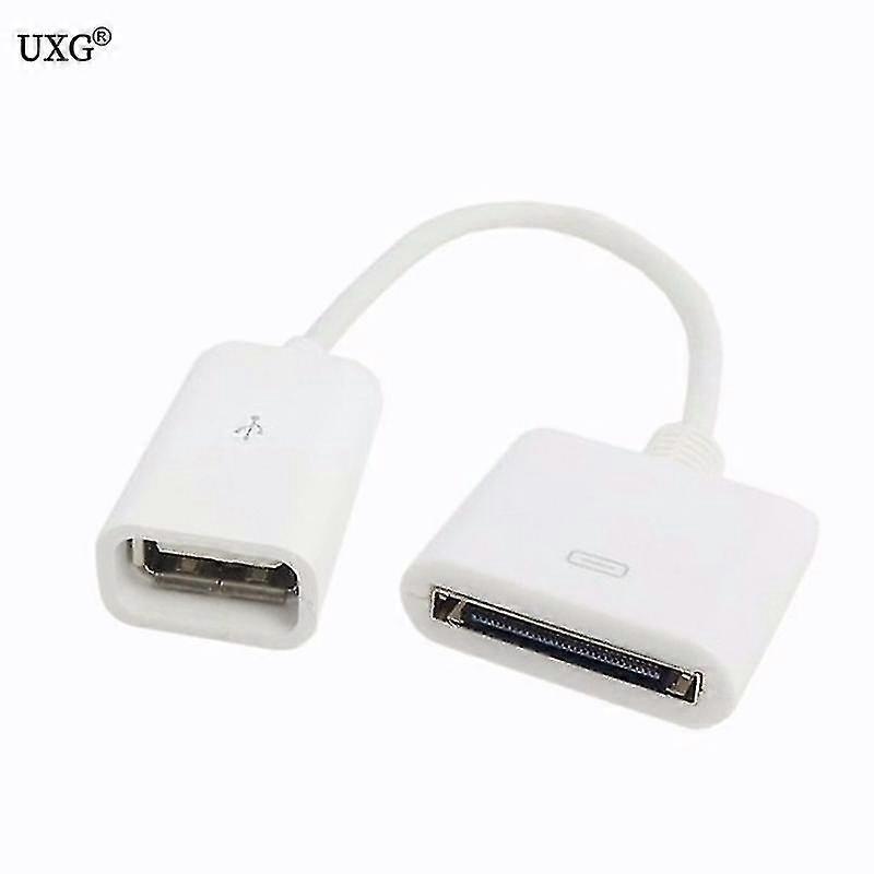 10 cm Dokowanie 30-pinowe żeńskie na USB 2.0 żeńskie ładowanie danych Krótka stacja dokująca 30p i Biały-M