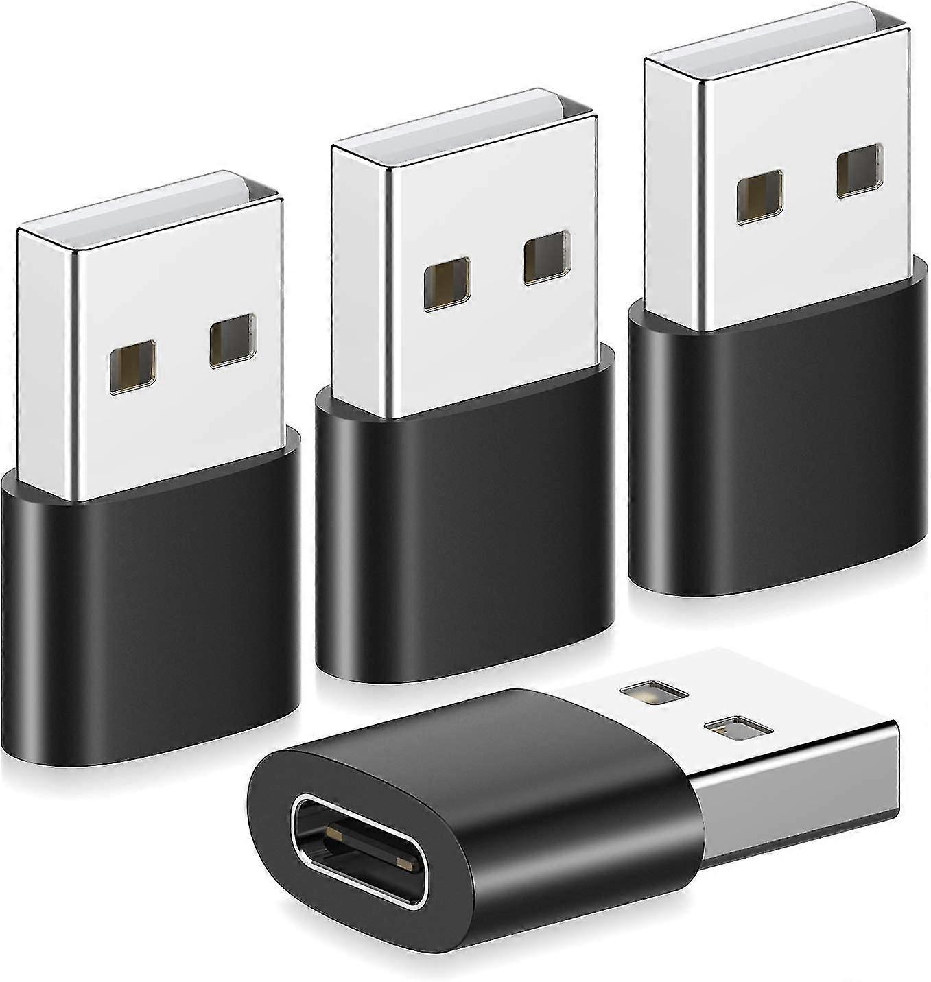 Usb C Female To Usb Male Adapter(4 Pack), Yootech Usb-c To Usb Adapter,type C To A Power Charger Cable Connector Compatible With Iphone 13 12 Mini Pro