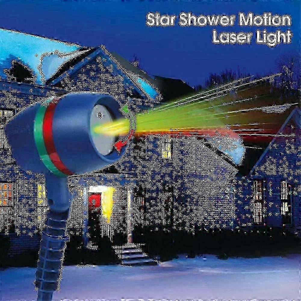 Oświetlenie ogrodowe Gwiazda Projektor świąteczny Ruchome oświetlenie Diody LED Kolor Zielony Czerwony Do dekoracji imprez Star Shower Motion Laser Light