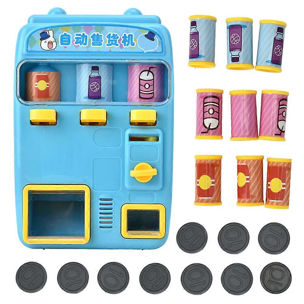 Simulation Vending Machine Pretend Play Educational Toy for Kids Children (Blue)
