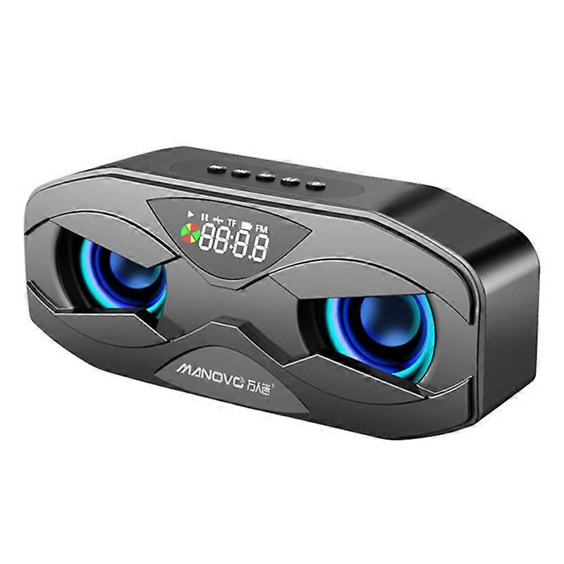 M5 Cool Owl Design Bluetooth Speaker LED Flash Wireless Loudspeaker FM Radio Alarm TF Card