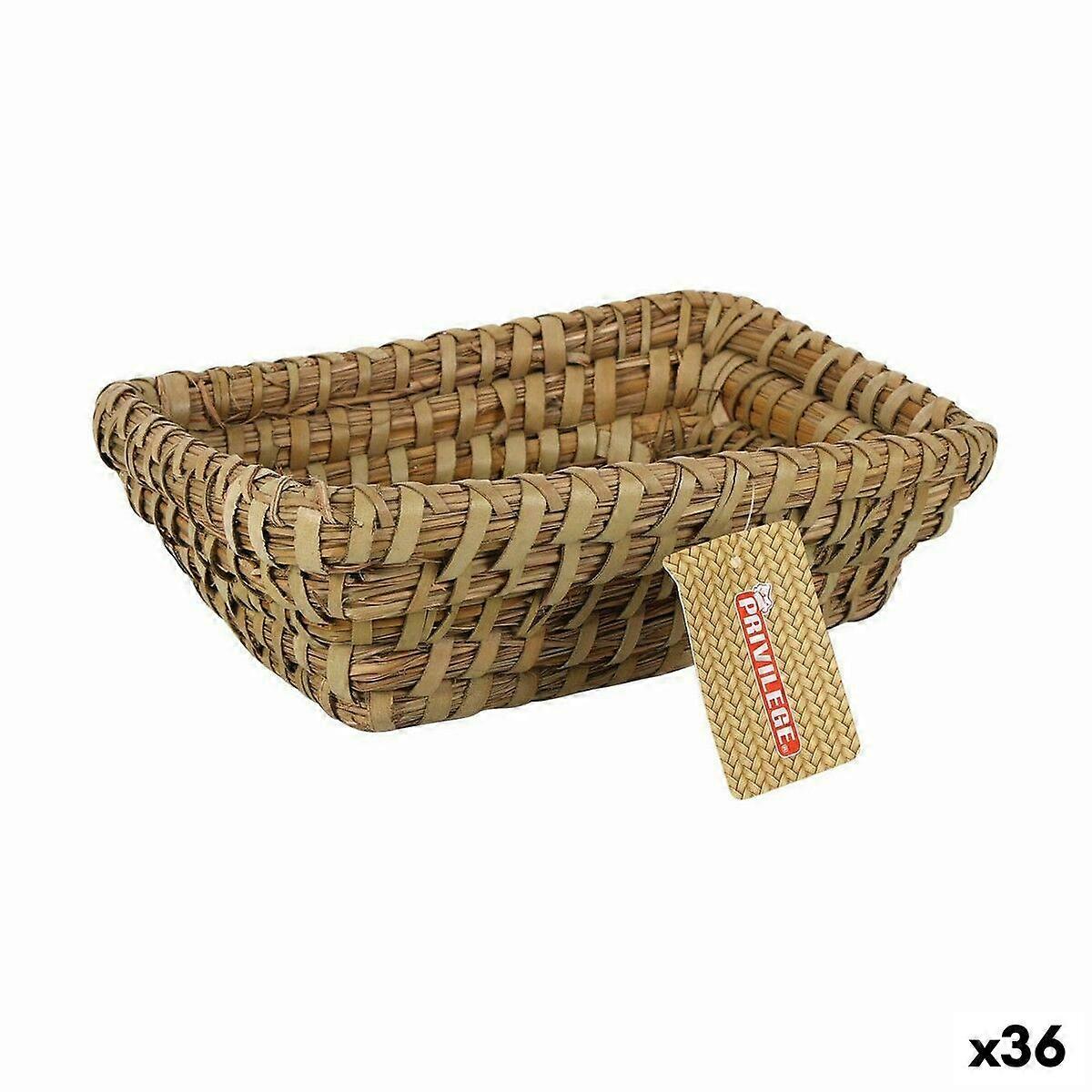 多用途篮子 Privilege Korne 棕色柳条 长方形 20 x 15 x 7 厘米 (36 个单位)