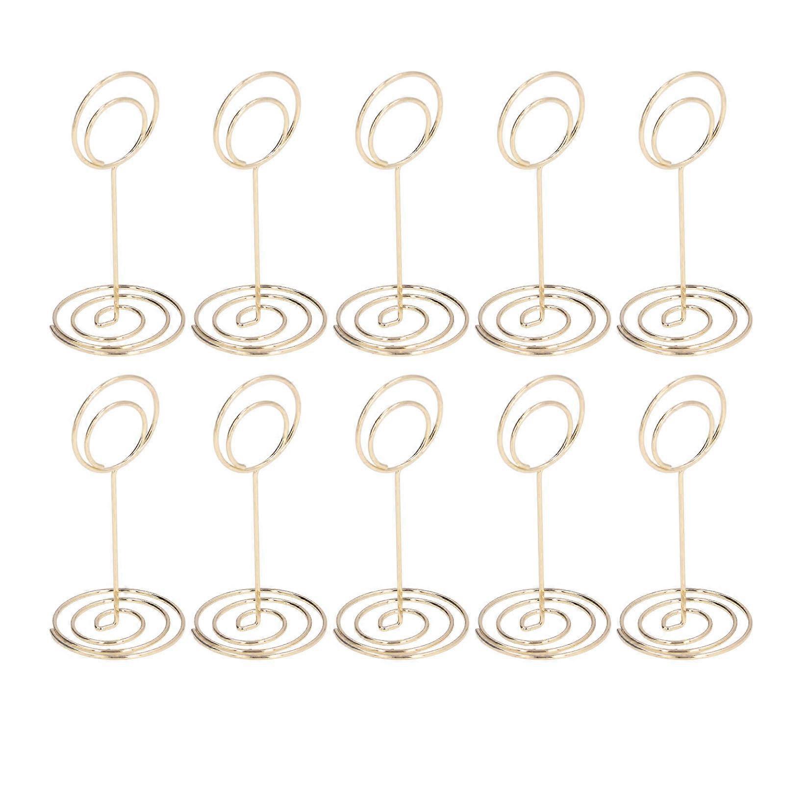 10pcs Table Number Holder Round Base Cute Shape for Weddings and Parties