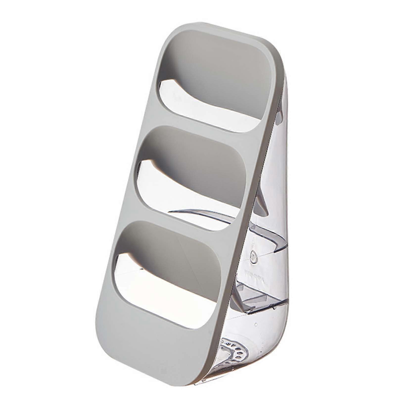 3 Layer Chopsticks Knife Storage Rack Holder Waterproof Knife Storage Drainage Bracket Container Gray