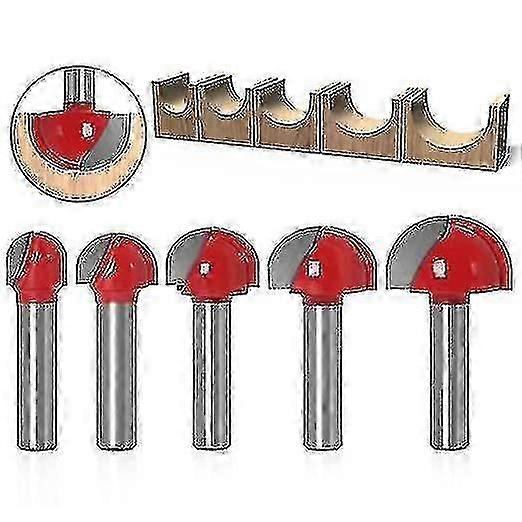 5ks 8mm fréza na kulaté dno-YuJia