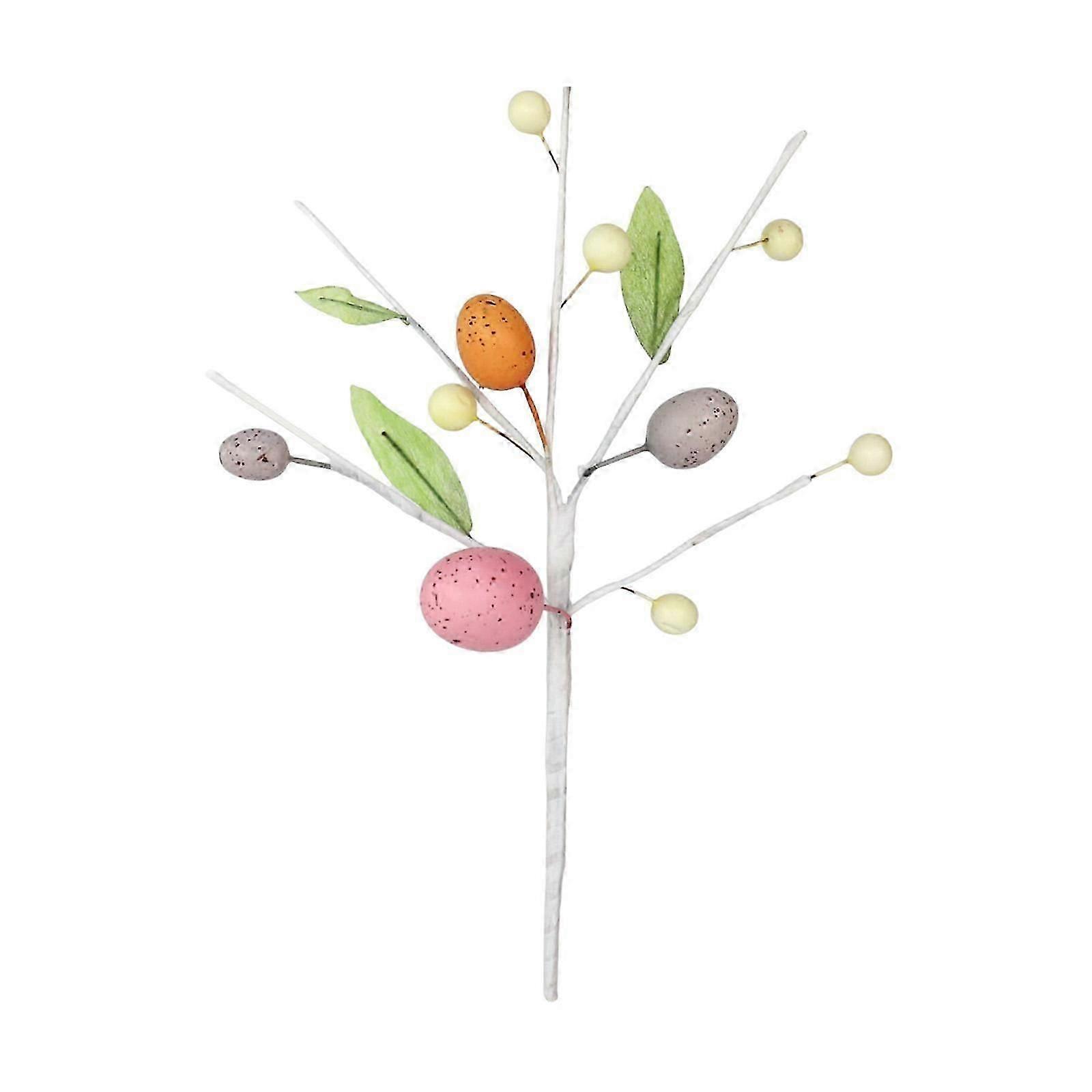 Artificial Easter Tree Branch Easter Egg Flower Picks for Study Room Wedding Pink Gray Orange Egg