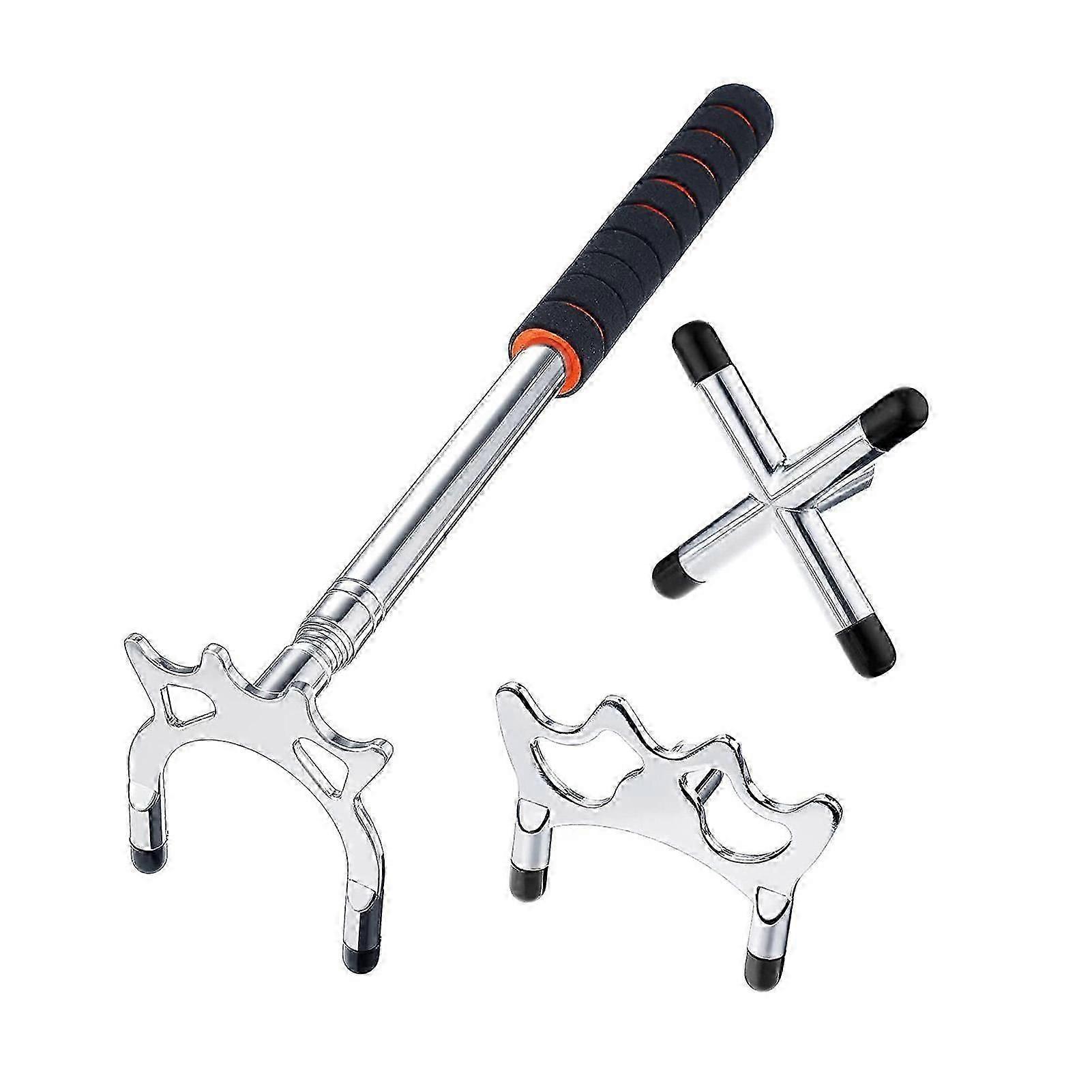 Retractable Billiards Cue Stick Bridge with Removable Head