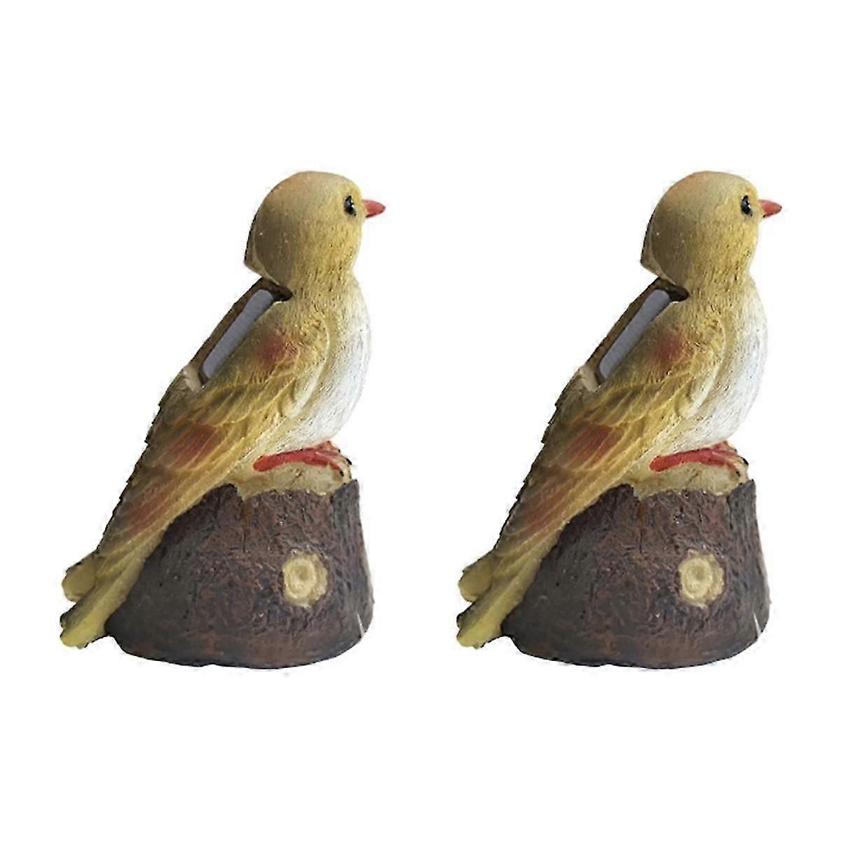 قطعتان من الأضواء الشمسية الخارجية، مصباح ببغاء يعمل بالطاقة الشمسية، مصنوع من الراتنج، مناسب للحدائق والشرفات، مناسب كهدية لديكور الحديقة