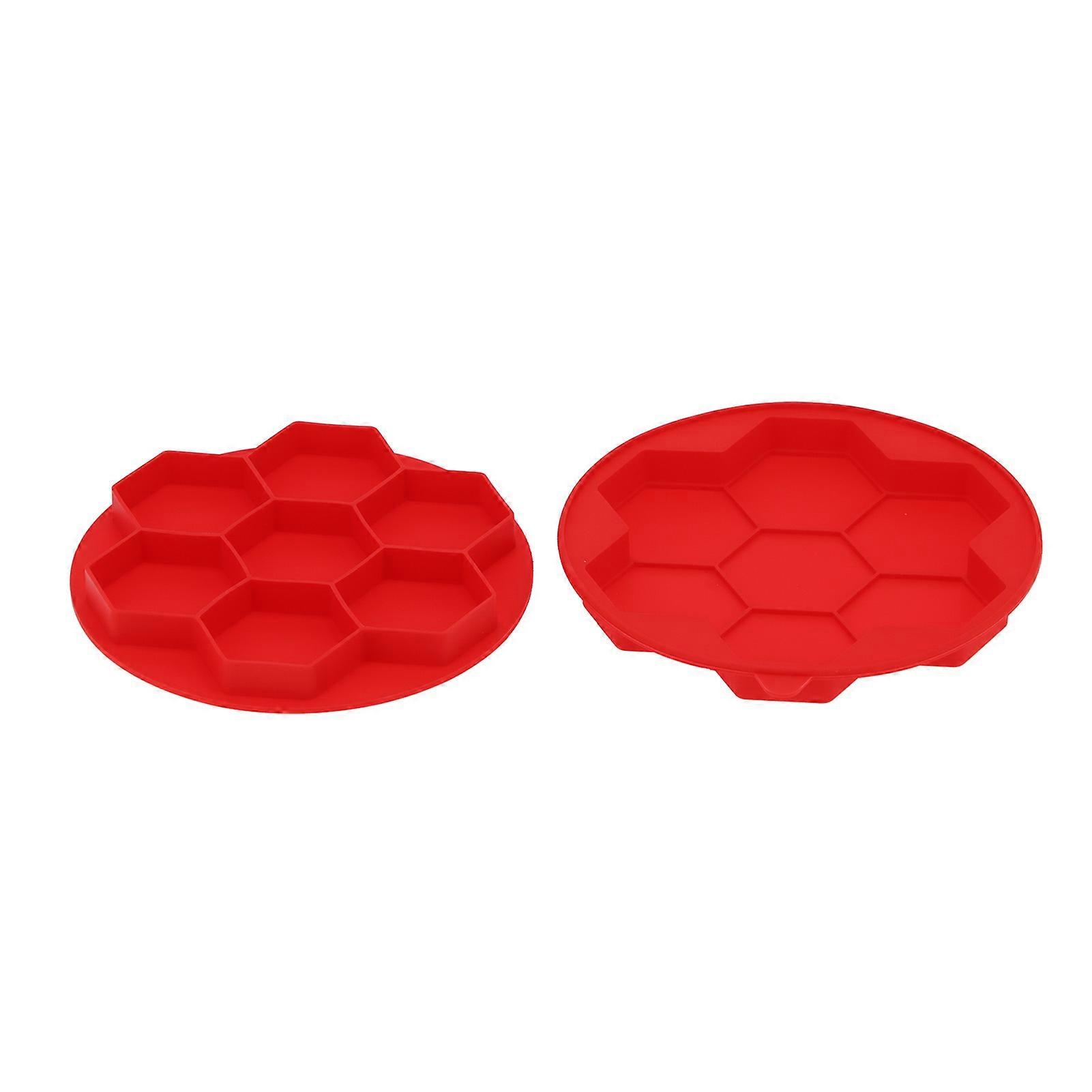 7‑Grid Hexagonal Burger Press Mold Silicone Non‑Stick Cake Biscuits Maker Mold for Kitchen