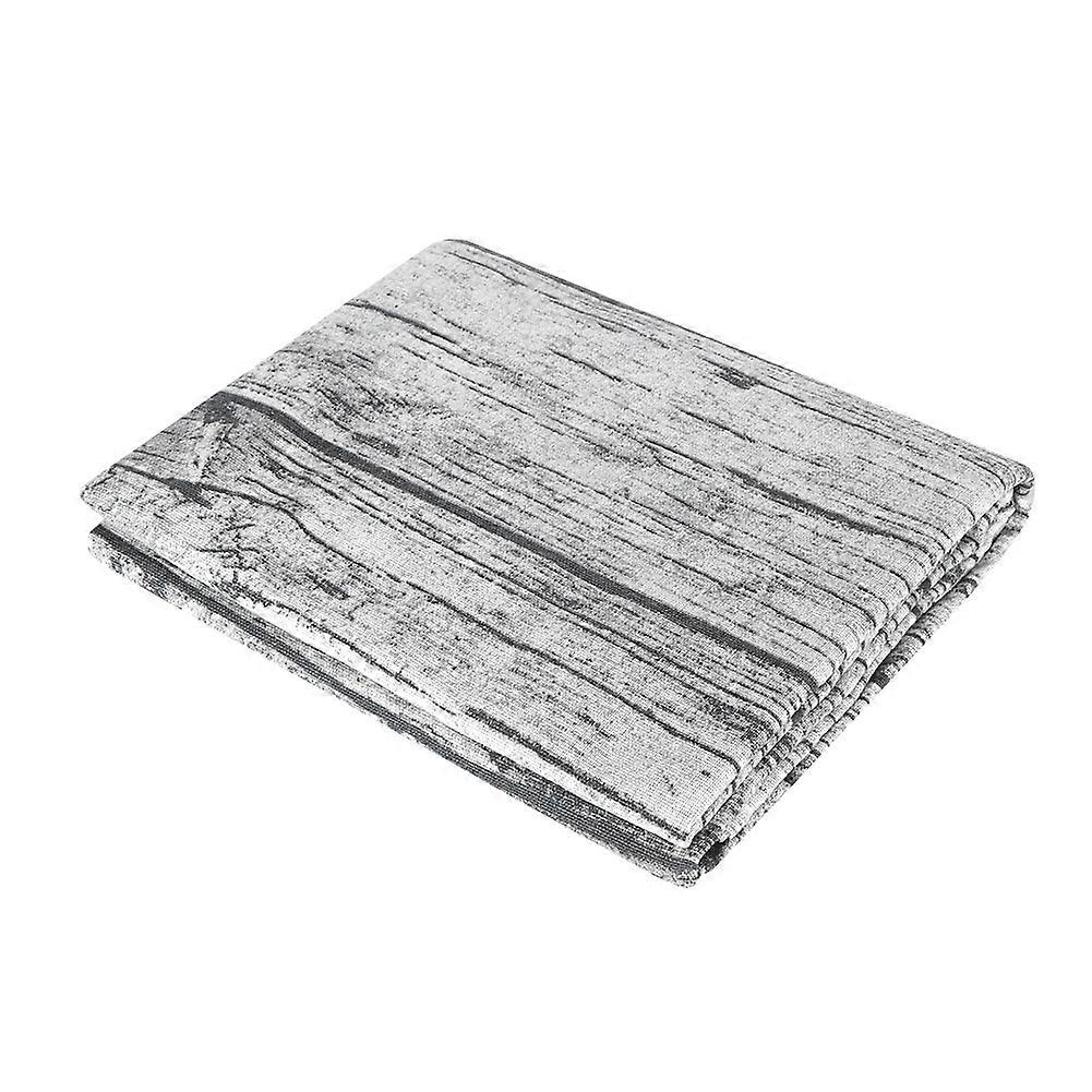 Nappe décorative motif grain de bois Nappe de table à manger en coton et lin (90x90cm)