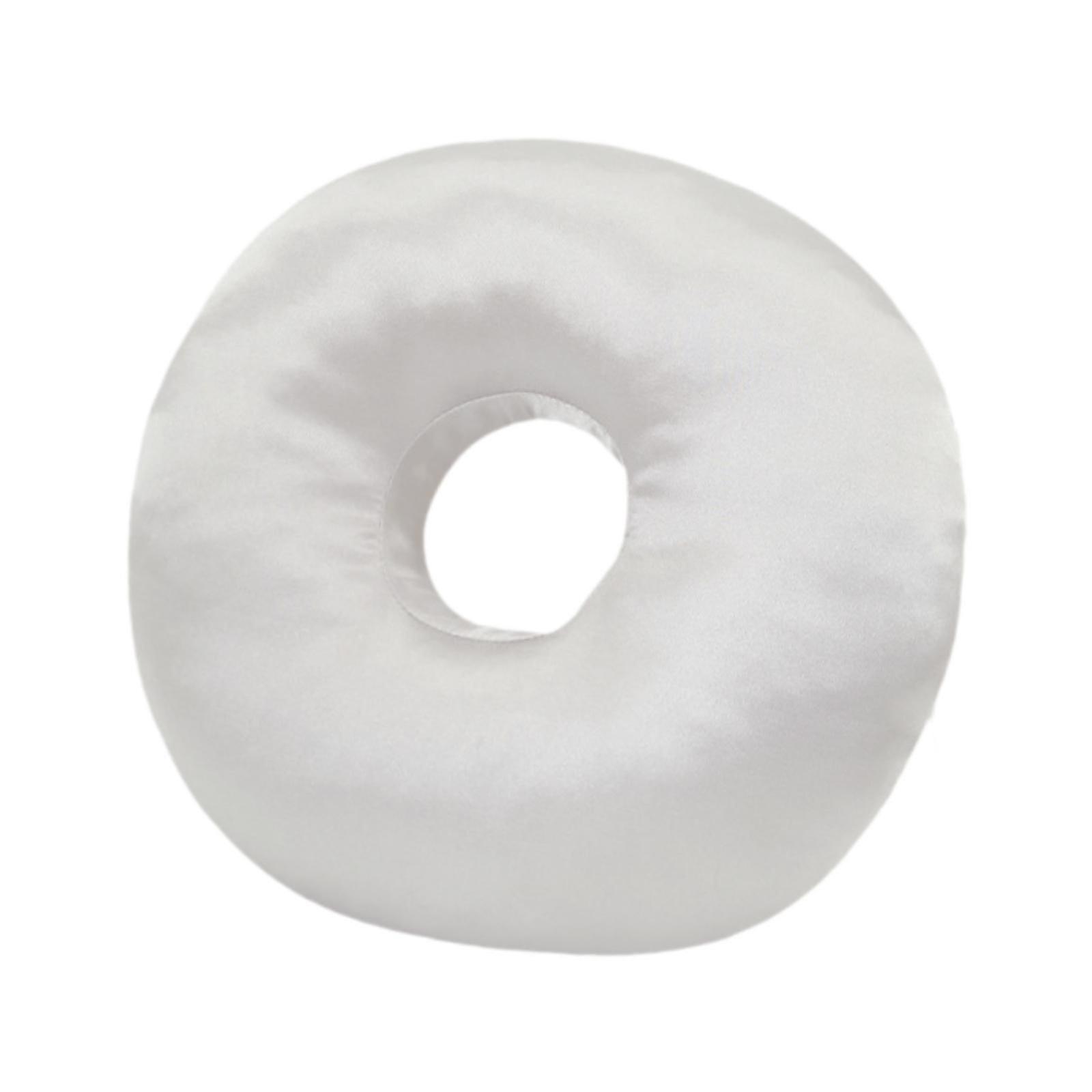 Ear Piercing Pillow Guards Protector Removable Invisible Zipper Soft O Shaped white