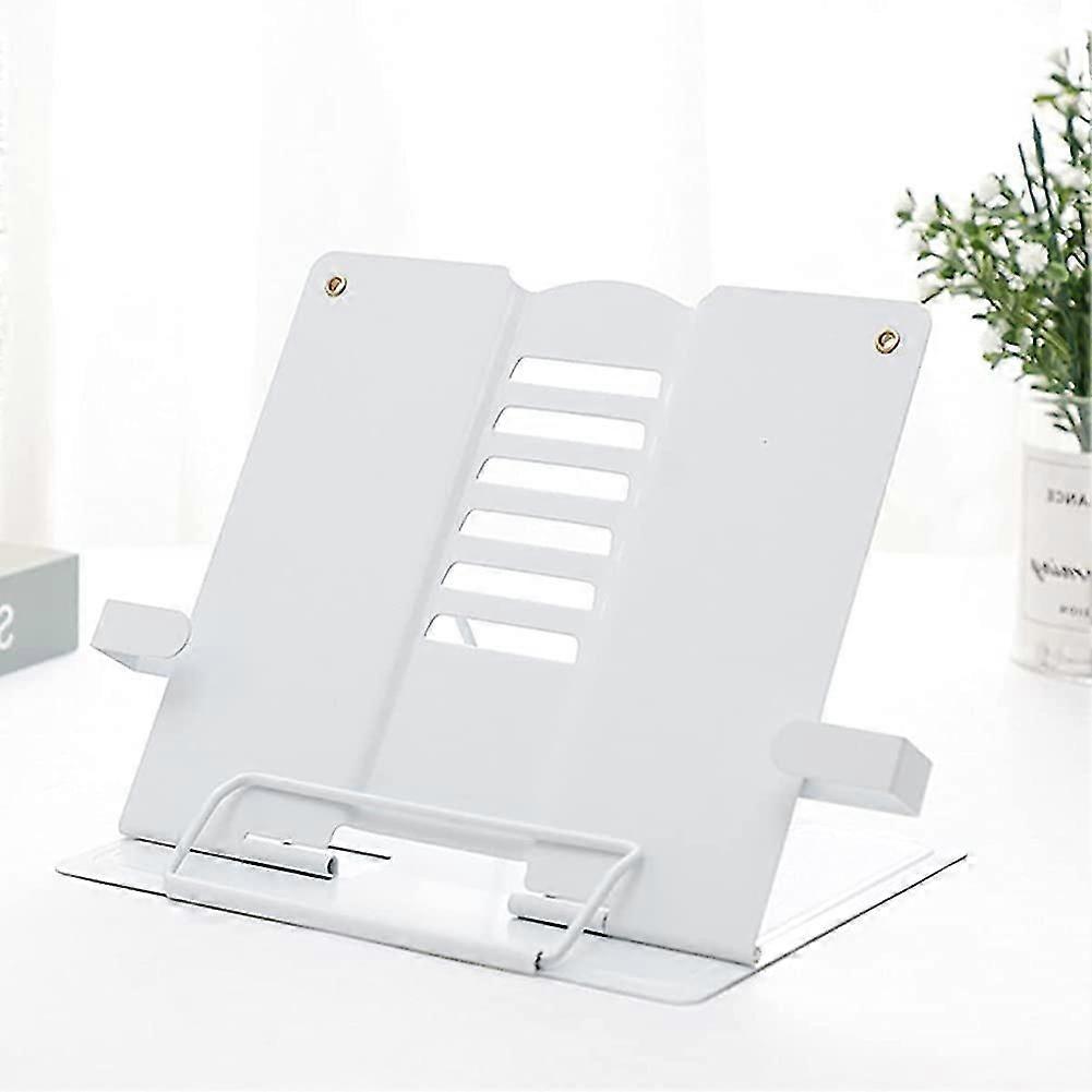 White Metal Reading & Cookbook Stand, Foldable Book Holder