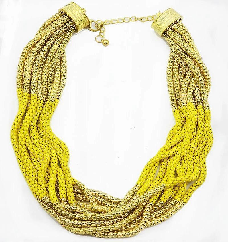 Women's Bohemian Handmade Colorful Rice Beads Multilayer Short Necklace with Ethnic Retro Wind Necklace