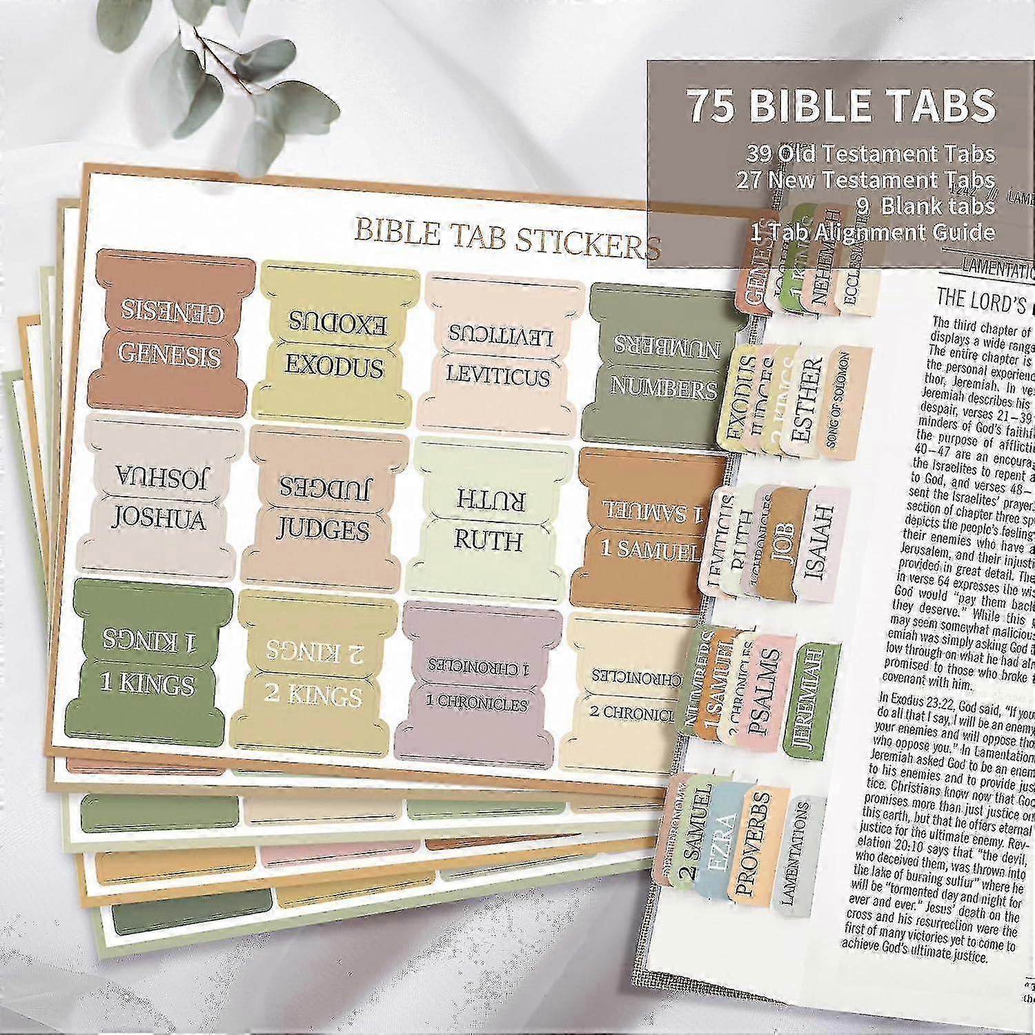 For Study Bible 75 Index Book Labels Tabs