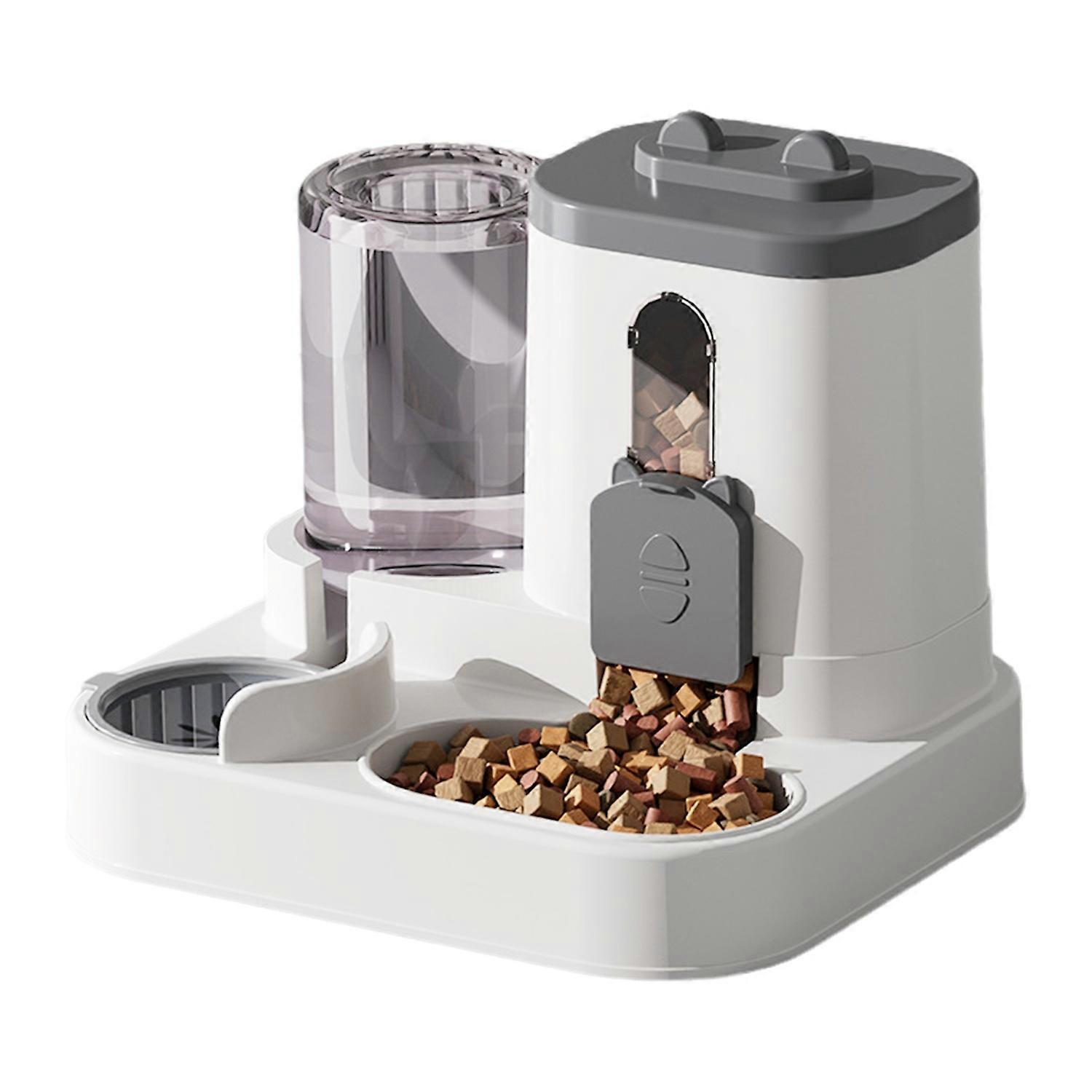 2-in-1 Pet Feeder And Water Dispenser Automatic Pet Dry Food And Water Dispenser Set for Small