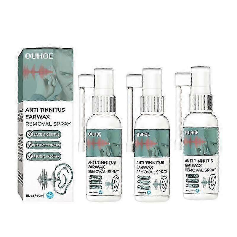 3x طنين الأذن رذاذ رنين الأذن تخفيف العلاج زيت شمع الأذن منظف يخفف من التهاب الأذن الصمم طنين الأذن والحكة وجع الأذن ~ أ