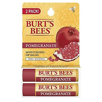 Burt's Bees 100% natuurlijke hydraterende lippenbalsem, granaatappel, 2 tellen
