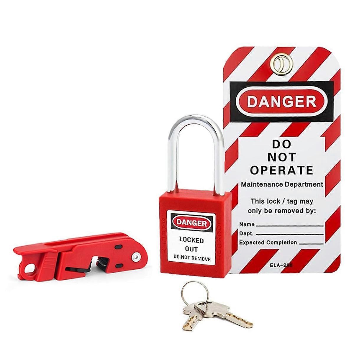 Circuit Breaker Lockout, Breaker Box Lock, 2.9L x0.74W x0.82H(Inch) B