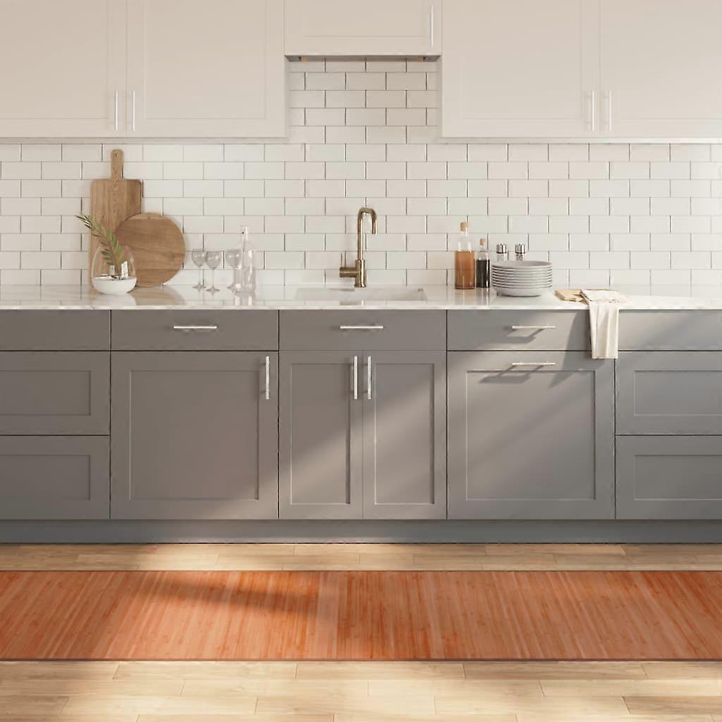 Rug Rectangular Brown 70x1000 cm Bamboo