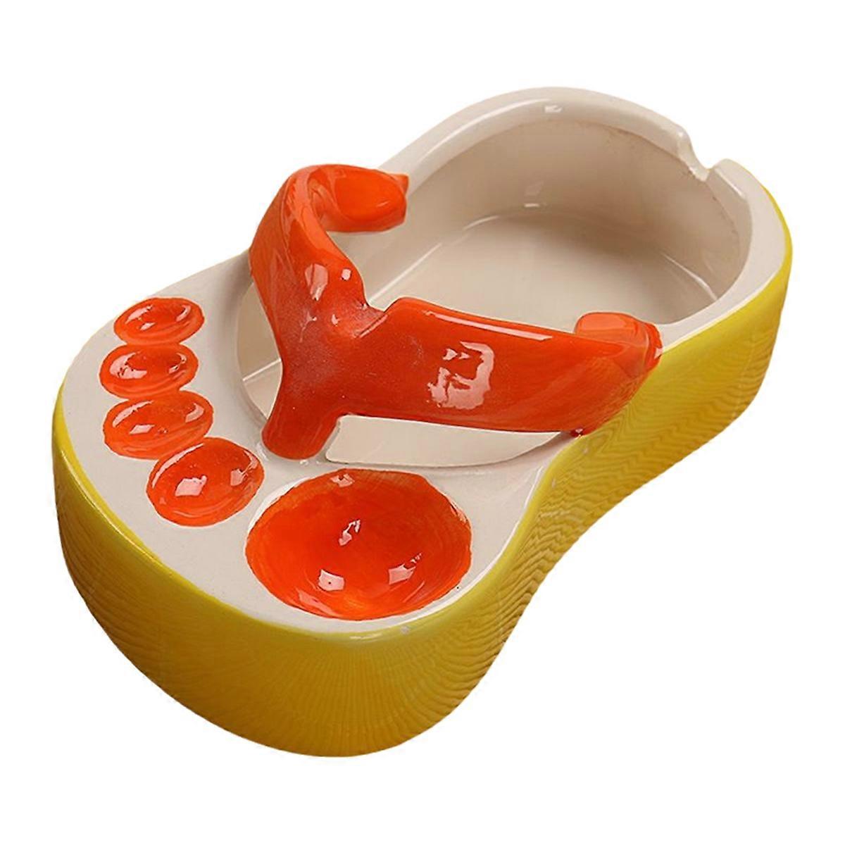 French Fries Plate Funny Slipper Shaped for Restaurant Home Orange