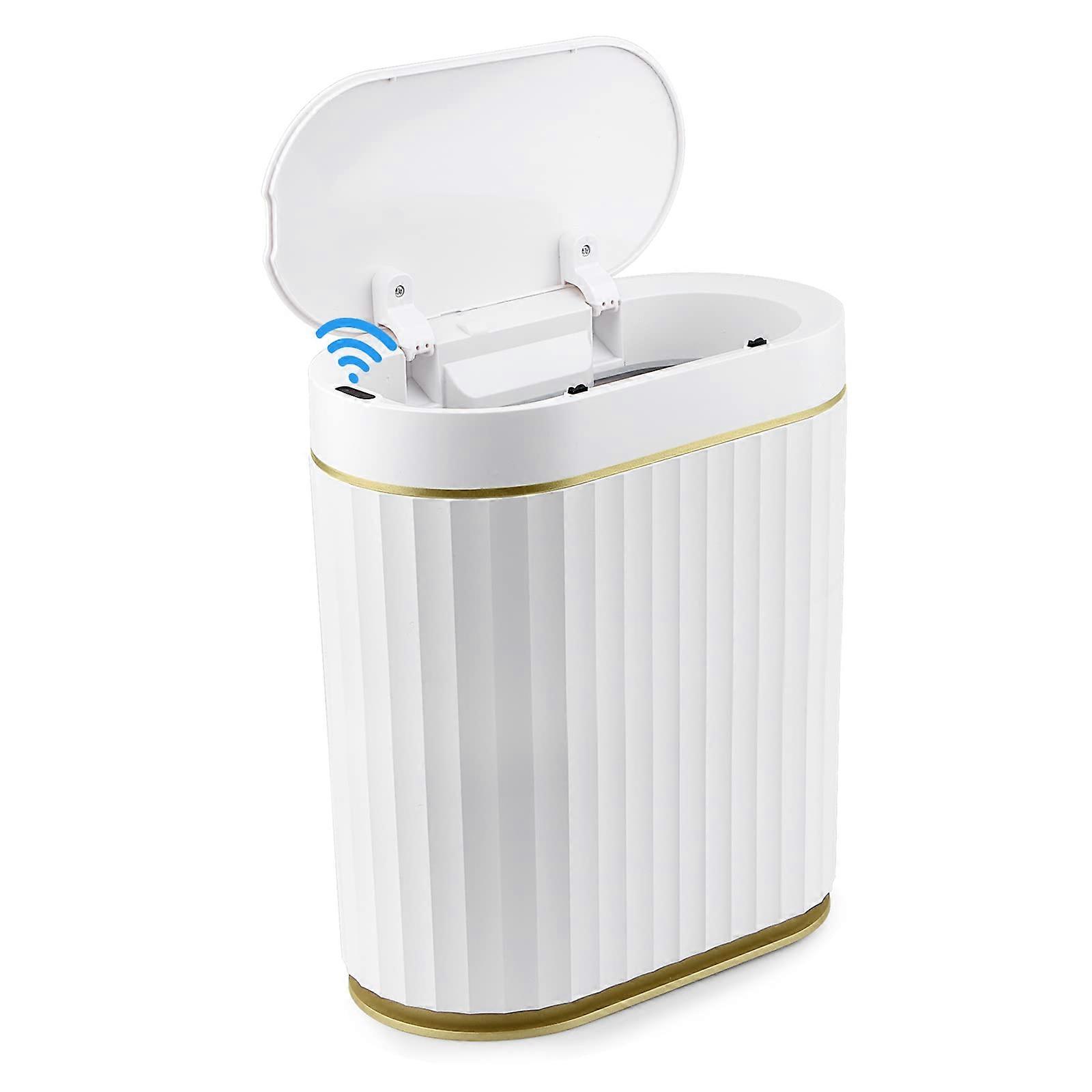 Small non-contact smart motion sensor automatic lid opening trash can, suitable for living room, kitchen, office desktop