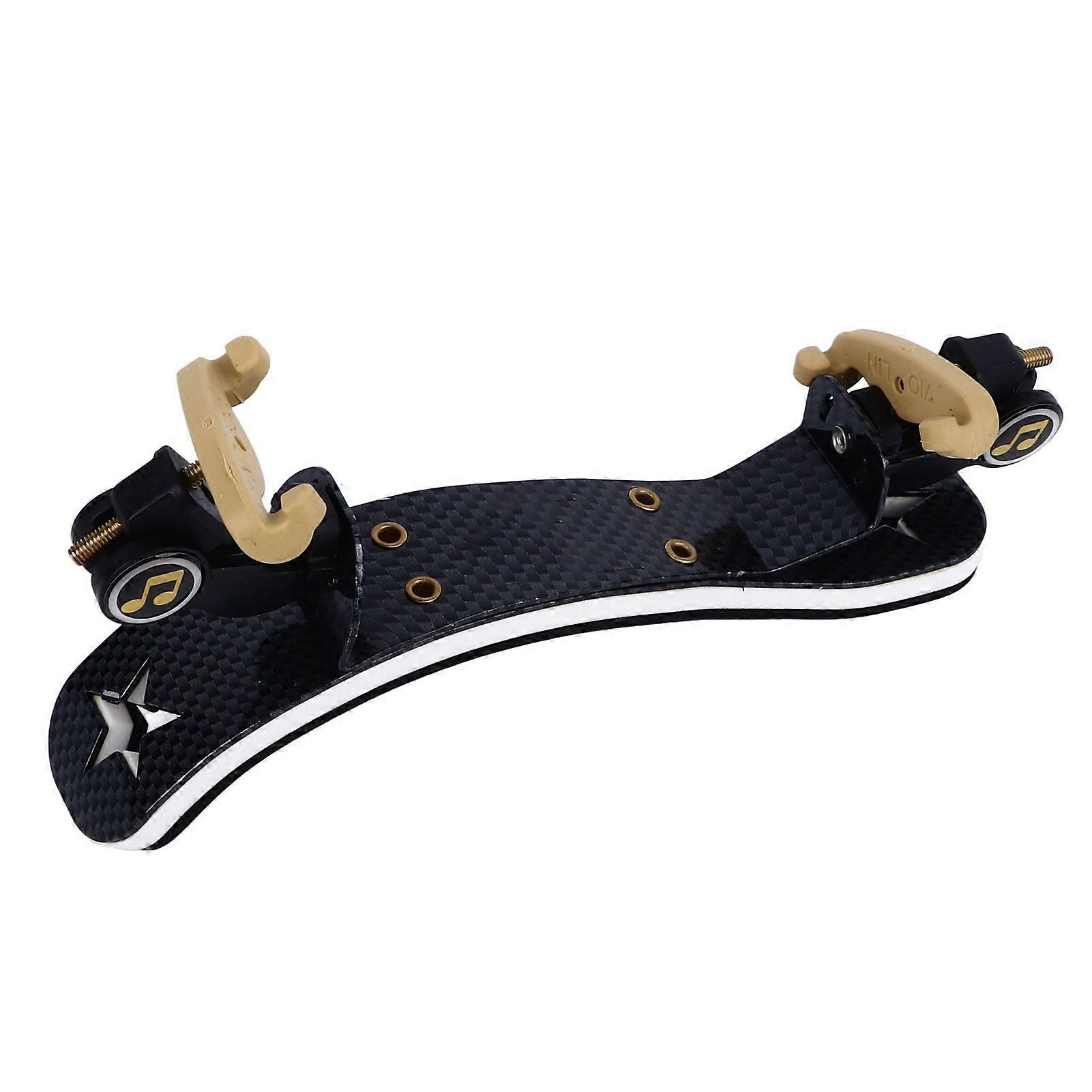 Foldable Violin Shoulder Rest, Height Adjustable, Ergonomic, 1/2 Violin Shoulder Support, Carbon Fiber Pattern