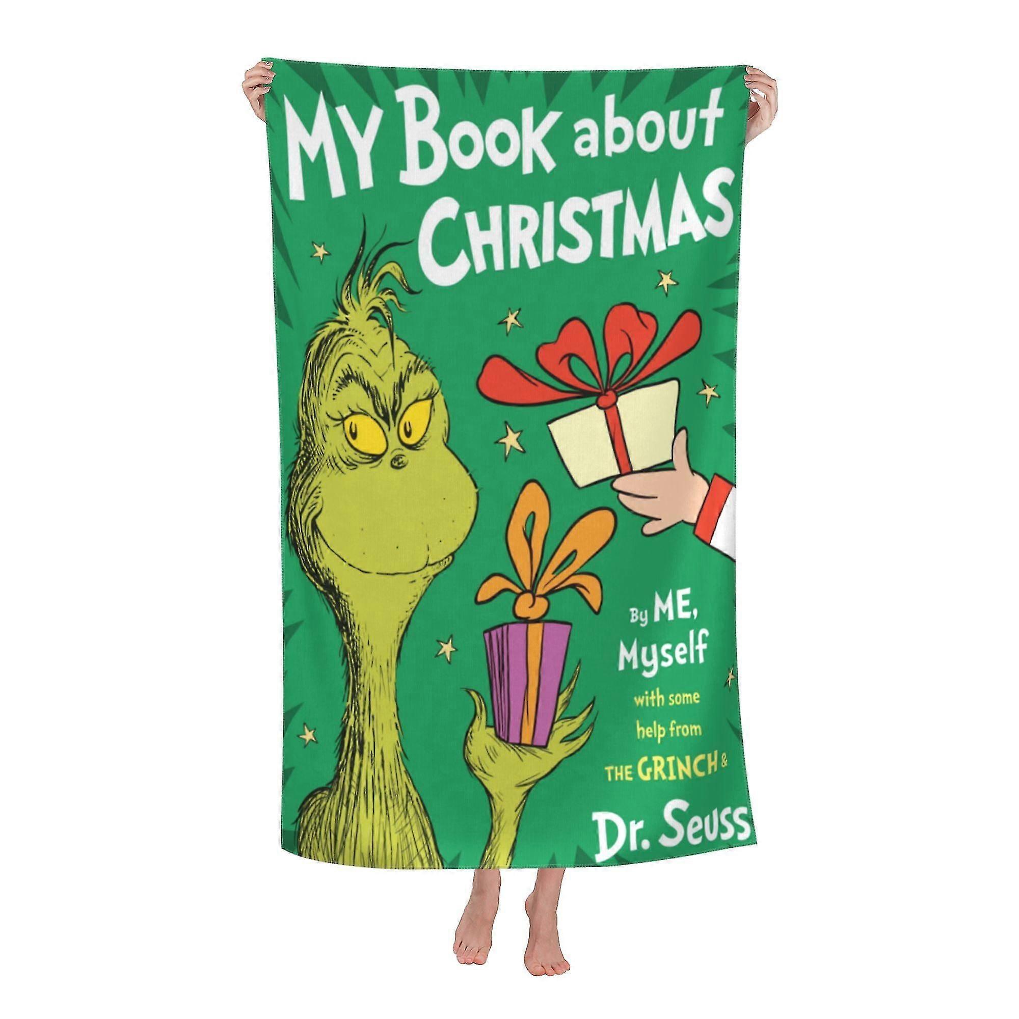 The Grinch Beach Towel, Large Microfiber Bath Towel