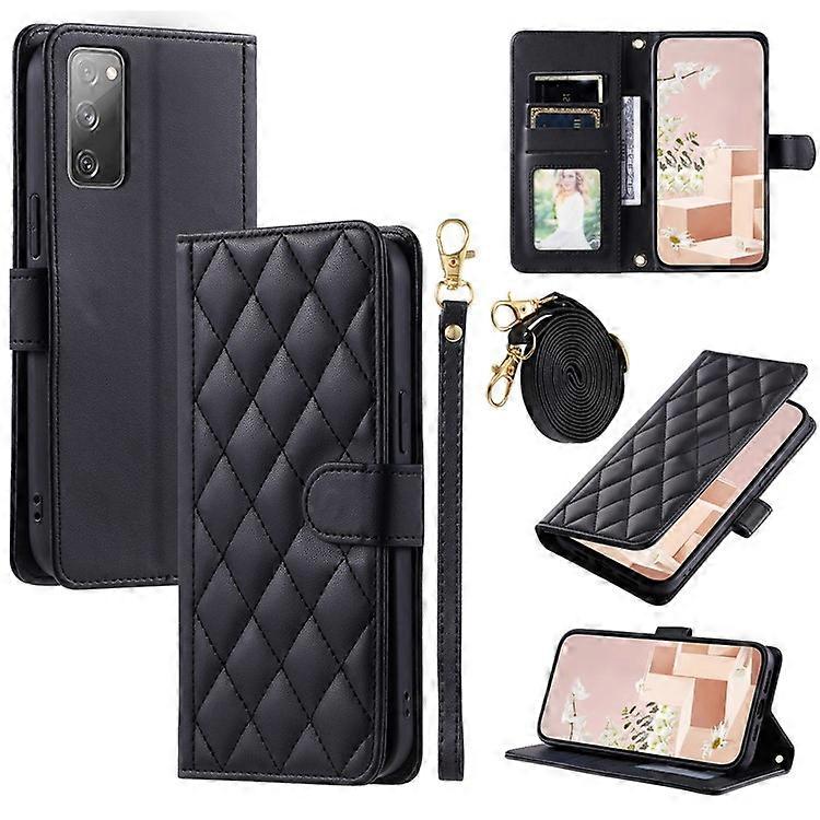 Compatible For Samsung Galaxy S20 FE / S20 FE 5G / S20 FE 2022 / S20 Lite Case Leather Wallet Cover with Straps