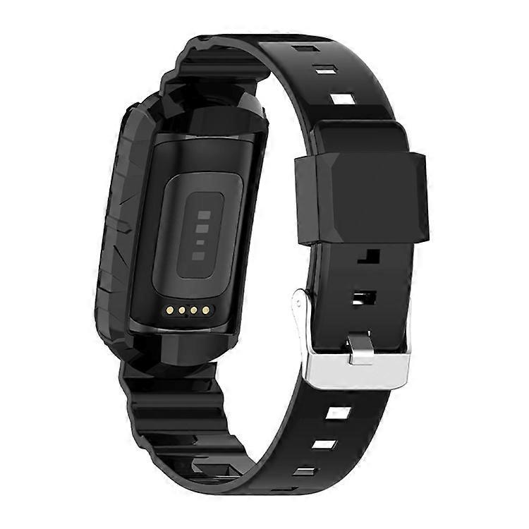 Integrated Soft TPU Strap and Watch Case Protective Cover Compatible For Fitbit Charge 4 / 4 SE / 3 / 3 SE