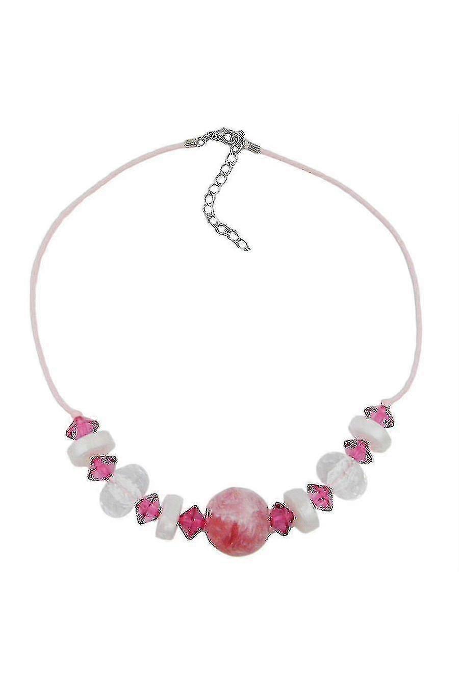 Collier Perles Rose & Transparent 45cm RHZ
