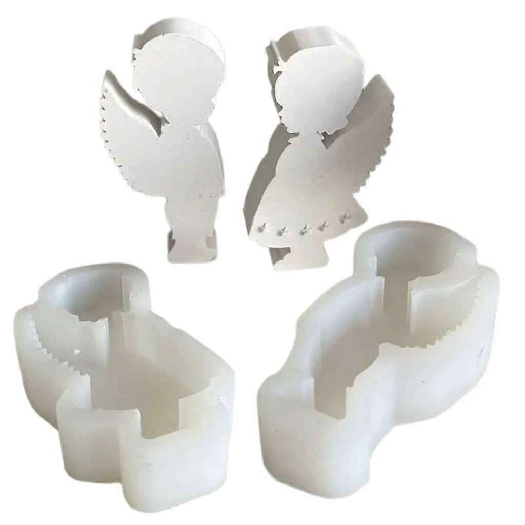 2Pcs Couple Dwarfs Candle Molds for Making Candle Home Decorations