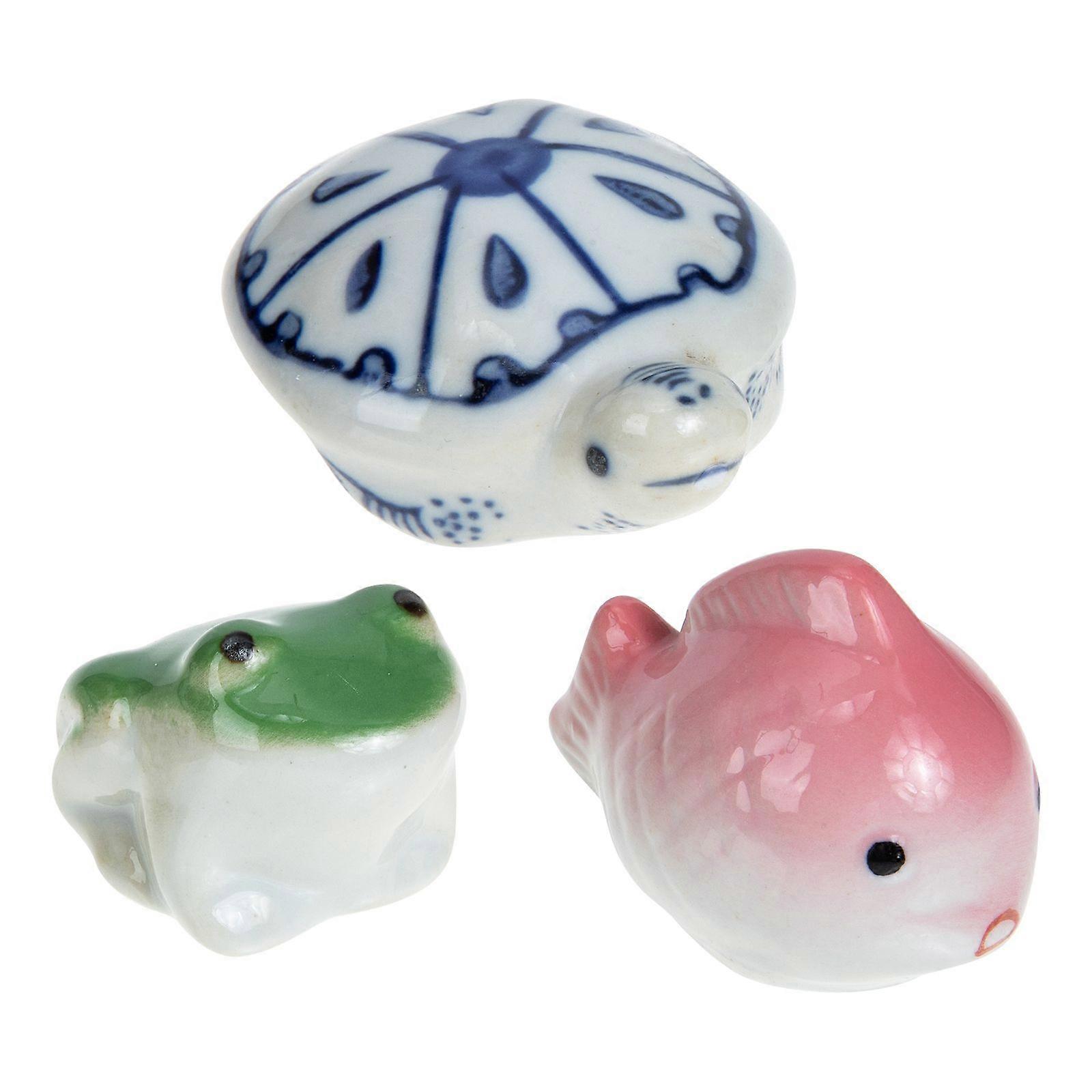 3Pcs Floating Aquatic Creature Decors Ceramic Floating Decors for Fish Tank