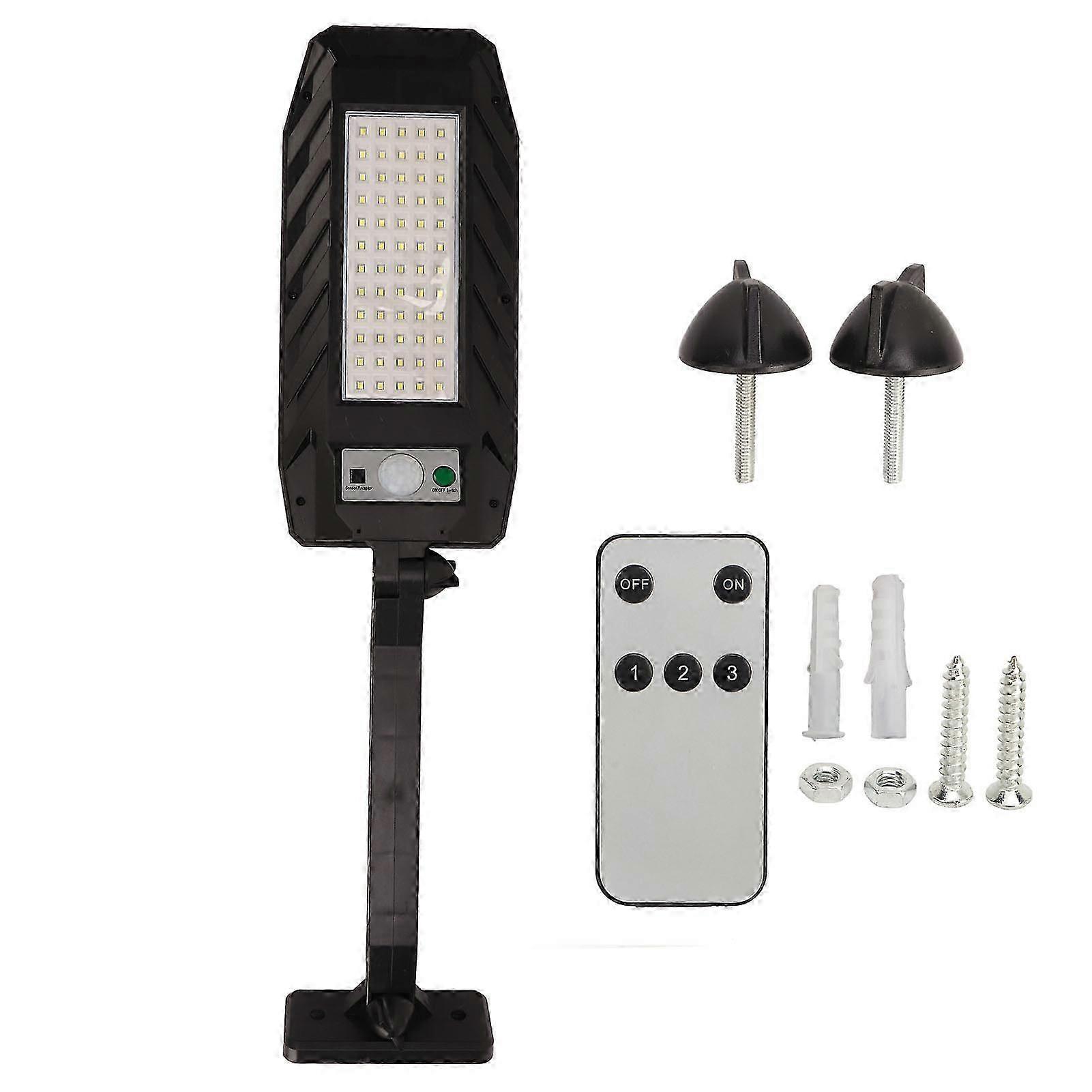 Solar Sensor Light Integrated Outdoor Solar Lights with Motion Sensor for Outdoor Use Walls Gardens Garbage 60LED Remote Control