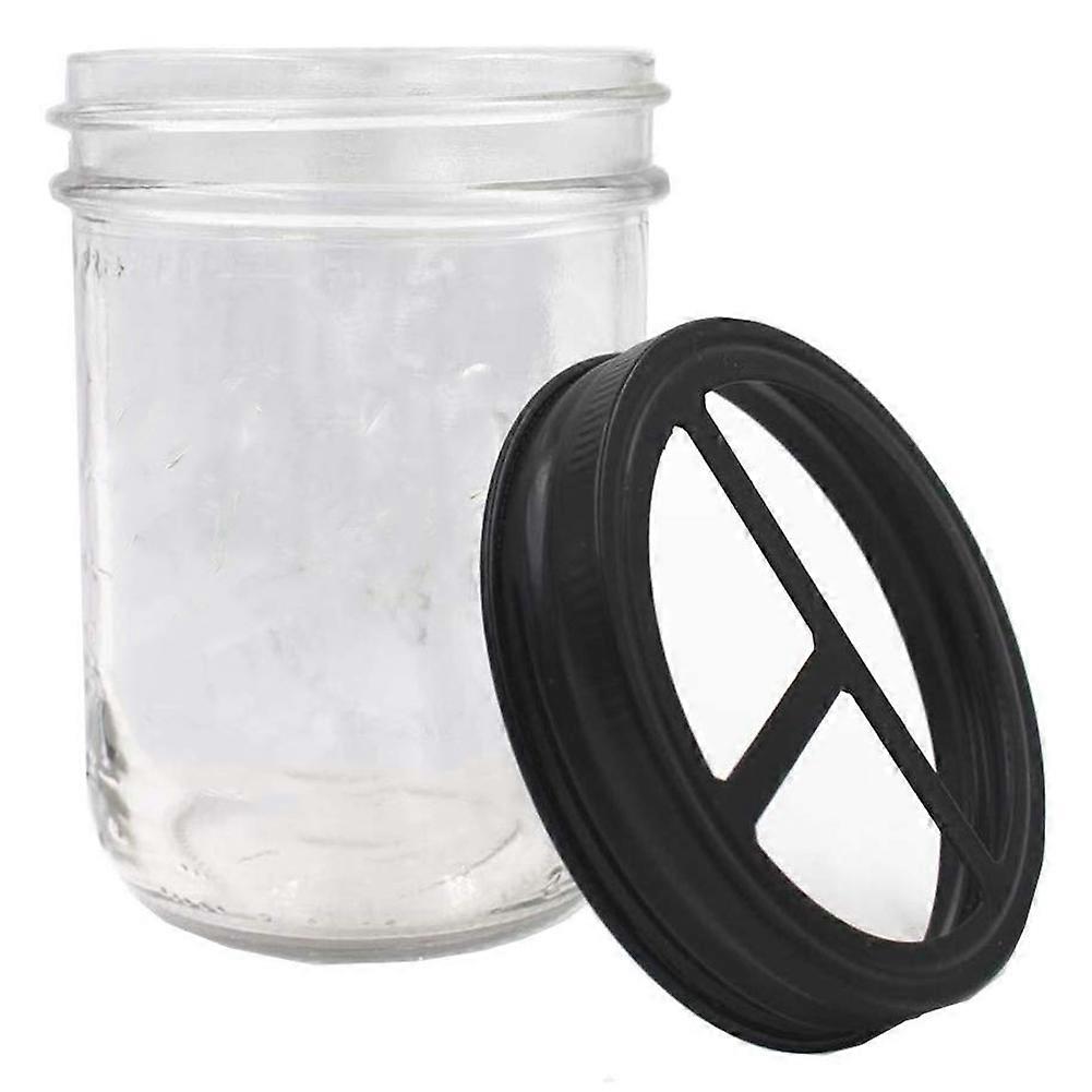 2 Pcs Jar Toothbrush Holder Lid - Rust-Proof Stainless Steel