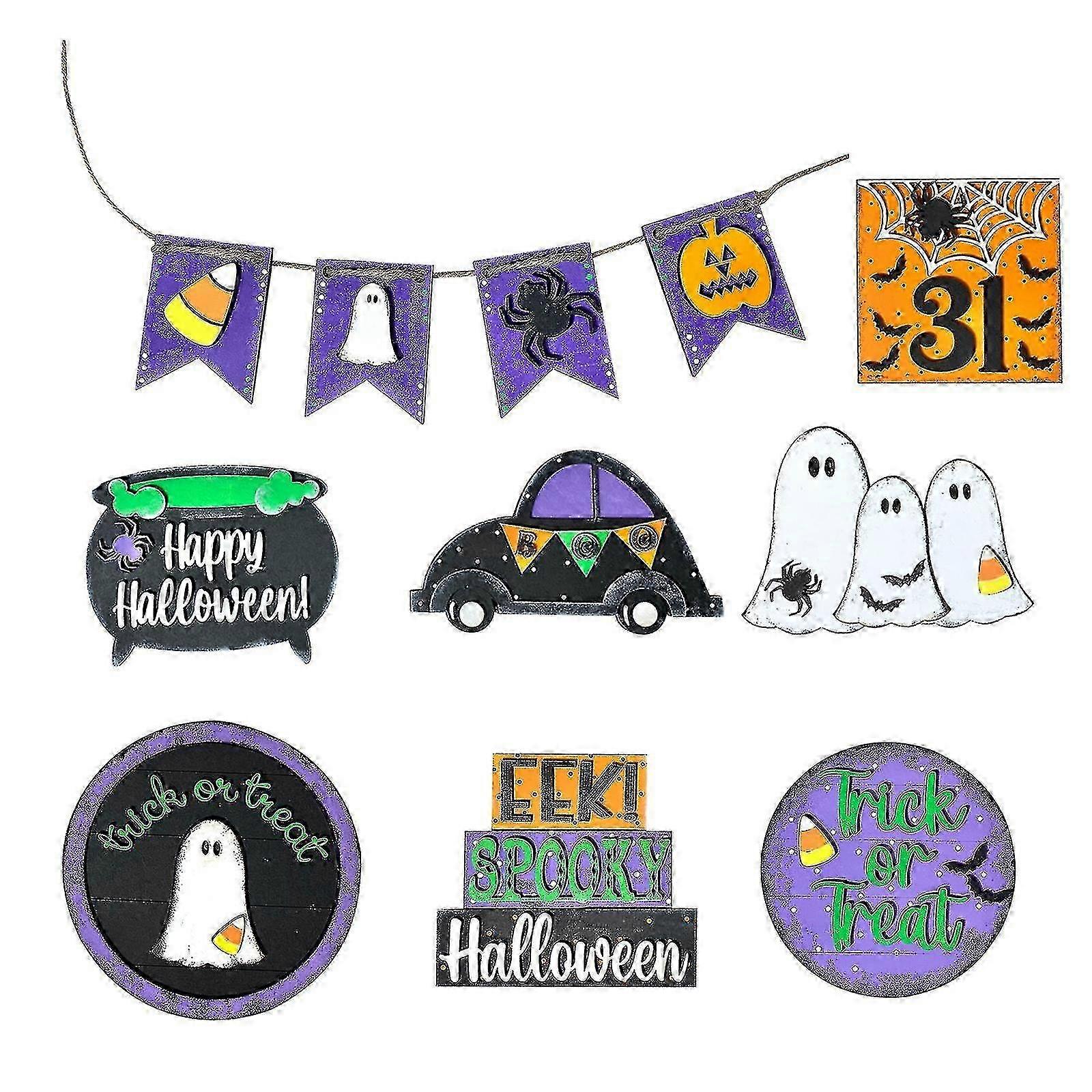 Spooky Halloween Tray Decorations for Layered Display Party Office Props