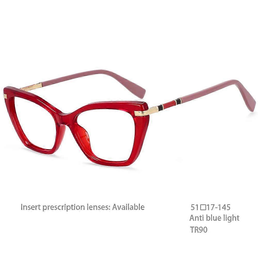 54496 רטרו חתול עין אנטי כחול אור אופטי משקפיים מסגרות נמר נשים TR90 אופנה מחשב משקפי עיניים