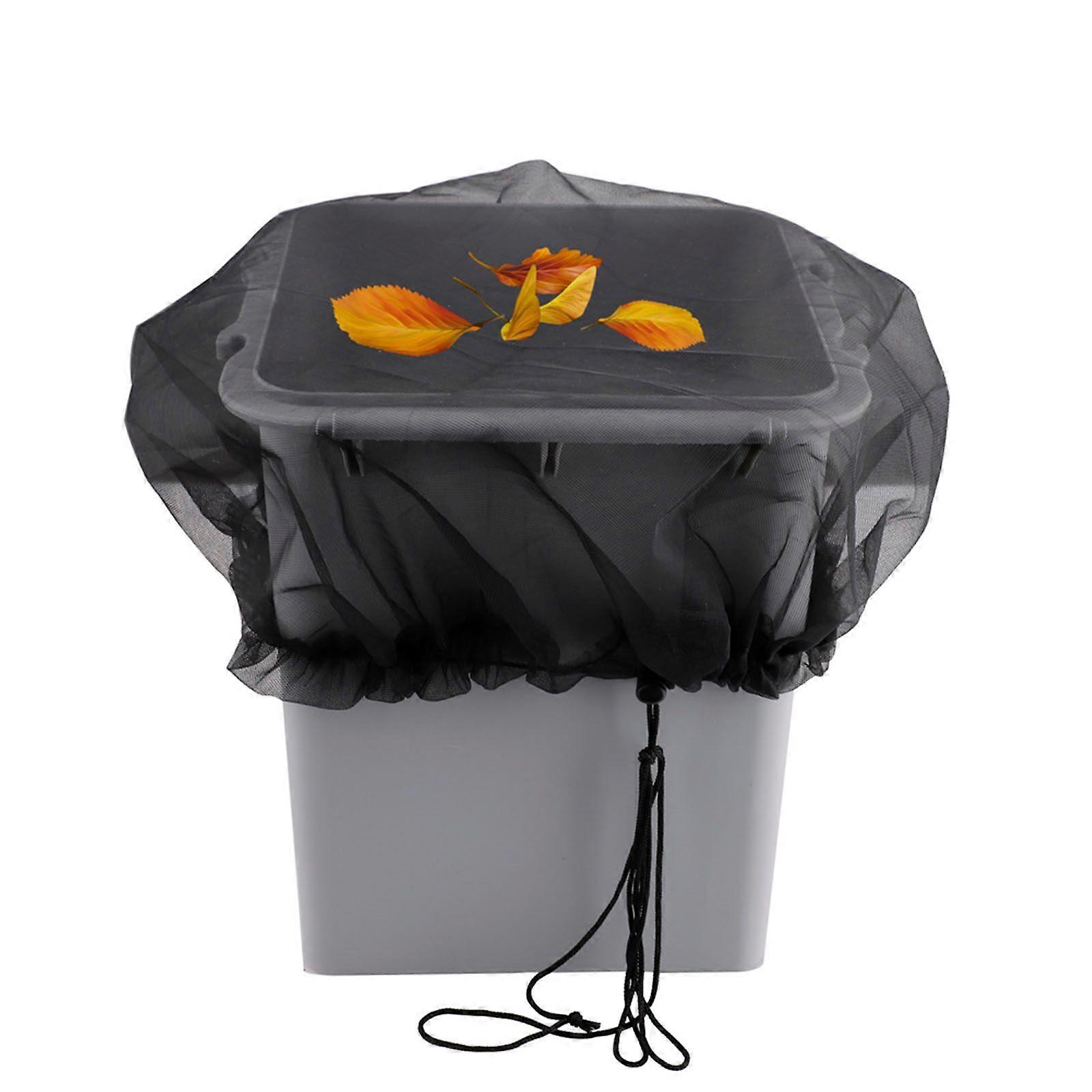 Mesh Cover for Rain Barrels, Rain Water Collection Bucket Netting with Drawstring