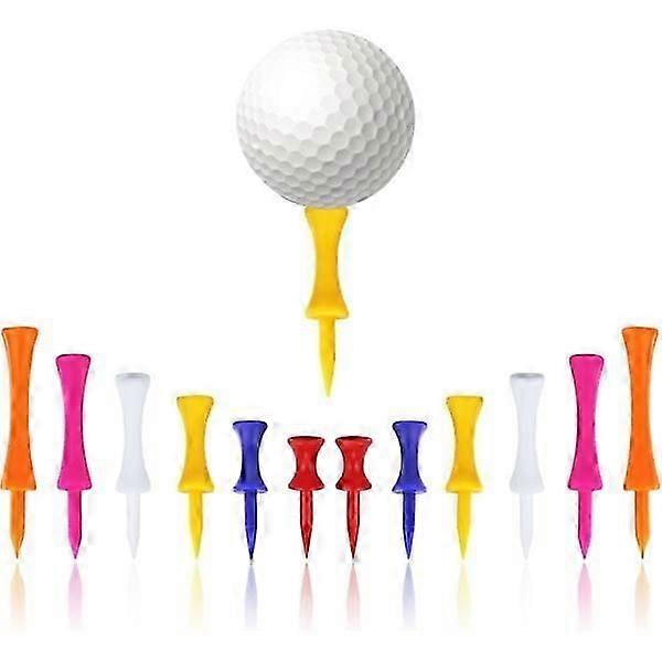 قلعة جولف المحملات البلاستيكية ، 60 قطعة ارتفاع مختلف المحملات الغولف متعددة الألوان أحجام مختلطة (31 مم ، 37 مم ، 43 مم ، 51 مم ، 57 مم ، 70 مم) بشكل جيد