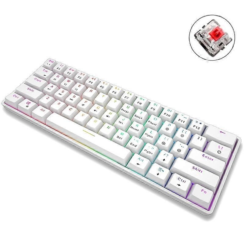 LEAVEN Mechanical Keyboard, Colour: Red Axis (White) Red Axis (White)
