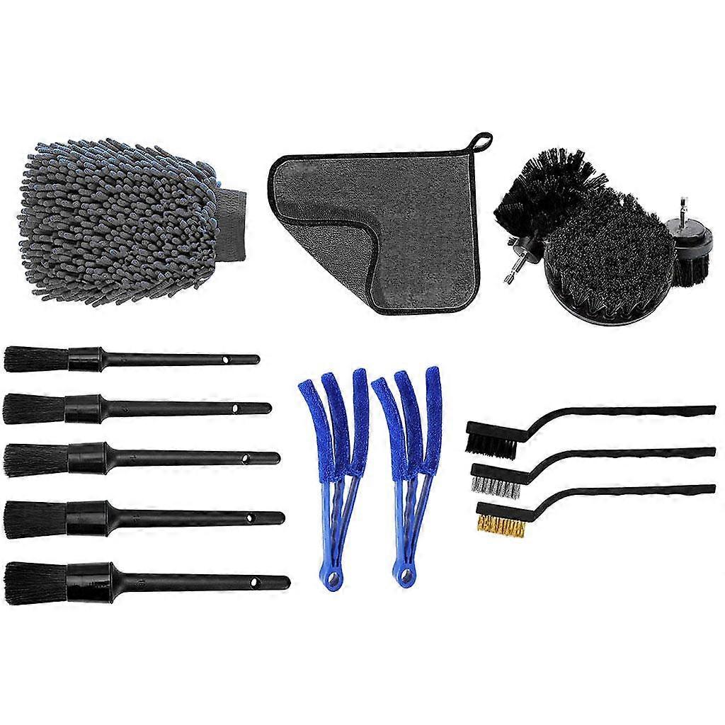 16x auto Räder Internes externes weiches Reinigungsset für Schilder Armaturenbrett auto