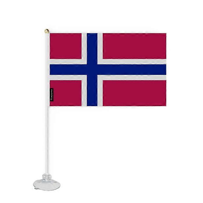 Flag - Svalbard - Jan Mayen - 20 x 30 cm - Polyester - Suction cup included