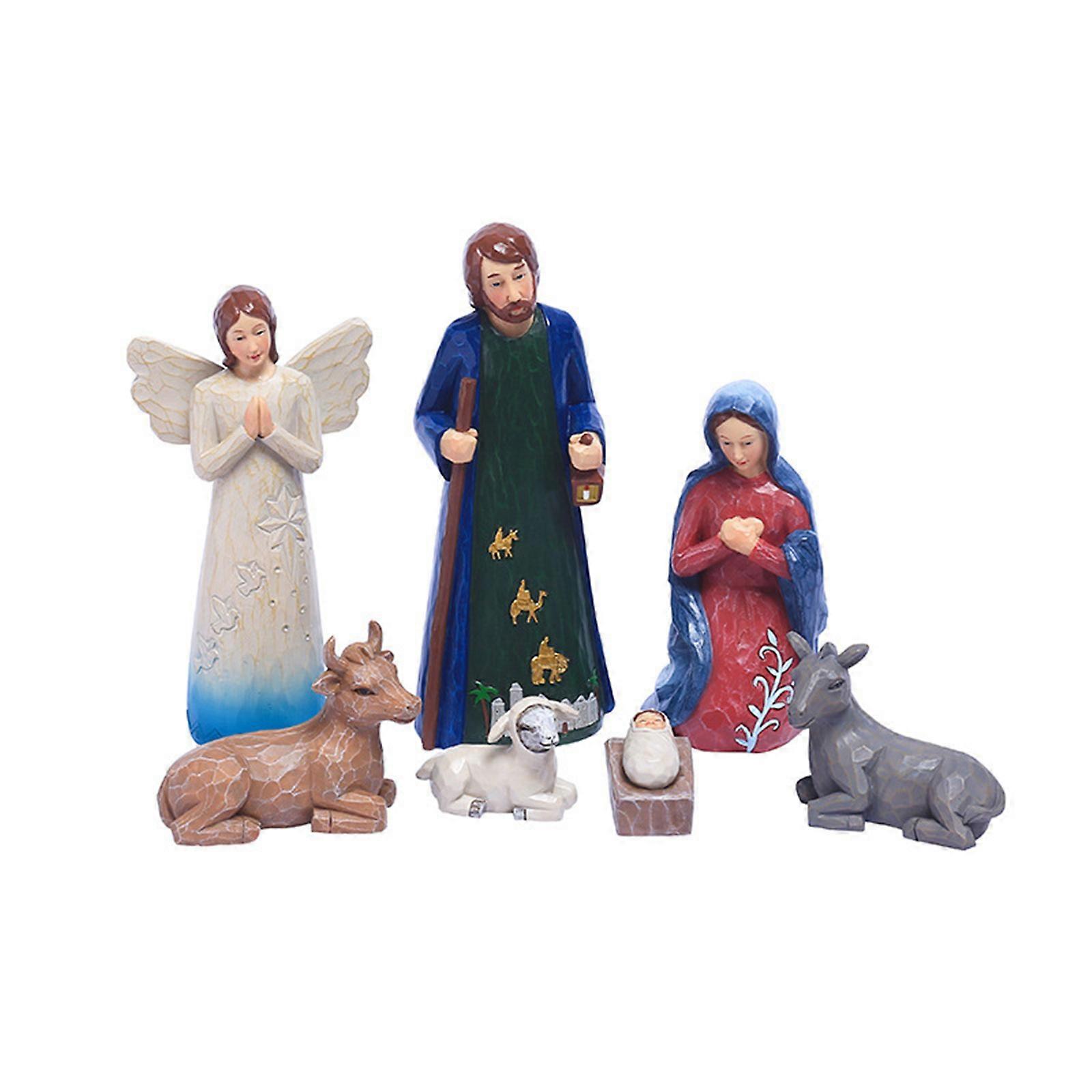 Crèche de Noël multicolore