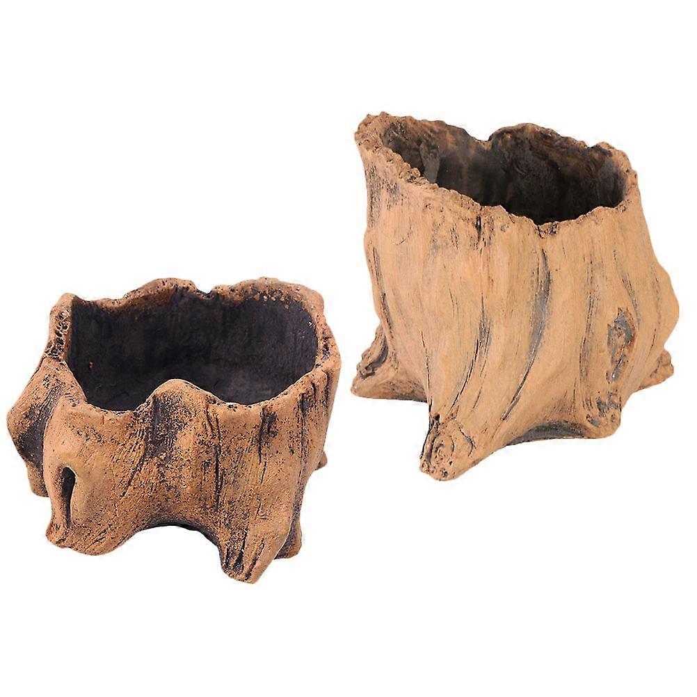 Elegant Cement Planter, Stump Simulation for Beautifying Yards and Patios